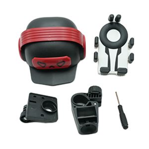 SOPORTE BLANCO CELULAR MANUBRIO CASCO NEGRO ROJO / PCL-023