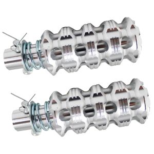 POSAPIES TRASEROS RISK PLATA ALUMINIO UNIVERSALES / POP-077PL