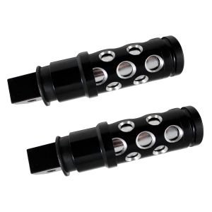 POSAPIES TRASEROS DRILL NEGRO / PLATA ALUMINIO UNIVERSALES / POP-078NE