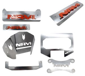 "COSTO - JUEGO DE PROTECTORES (ABRAZADERA DE MANUBRIO, CUPULA, ESCAPE, PORTA PLACA)" / PRT-X021PNA