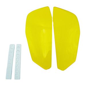 PROTECTOR DE FARO AMARILLO MATERIAL ACRILICO CON CINTA ADHESIVA / PTF-X011