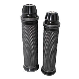 PUÑOS PVC ANTIDERRAPANTE CON BASE Y PUNTA ALUMINIO NEGRO C/ TUBO MOVIL / PUÑ-141