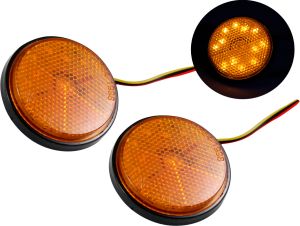 REFLEJANTE REDONDO AMARILLO 12 VCC / REF-011