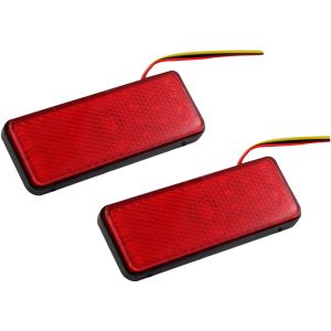 REFLEJANTE RECTANGULAR ROJO 12 Vcc / REF-012