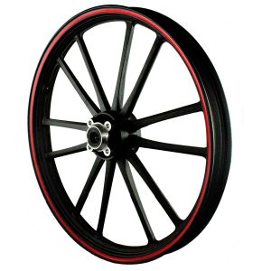 RIN DELANTERO 1.6 X 18 NEGRO FILO ROJO / ROSA 18 / RIN-082