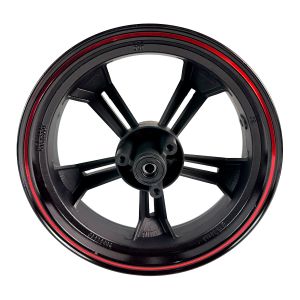 RIN DELANTERO 3.5 X 13 NEGRO FILO ROJO 13 / RIN-205