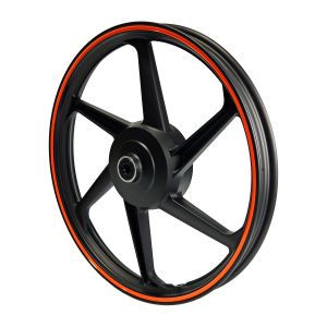 RIN DELANTERO 1.6 X 18 NEGRO FILO NARANJA 18 / RIN-211