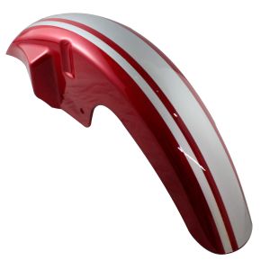 SALPICADERA DELANTERA ROJO/ROSA LINEAS PLATA / SAD-024