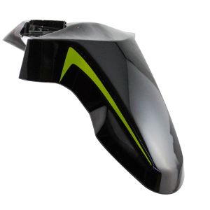 SALPICADERA DELANTERA NEGRO BRILLANTE / AMARILLO / SAD-035NA