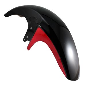 SALPICADERA DELANTERA NEGRO BRILLANTE / ROJO / SAD-042NR