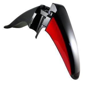 SALPICADERA DELANTERA NEGRO BRILLANTE / ROJO / SAD-043NR