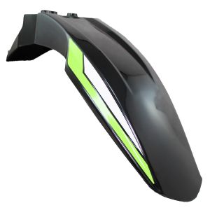 SALPICADERA DELANTERA NEGRO/VERDE / SAD-067NV