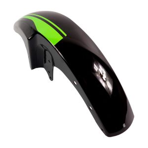 SALPICADERA DELANTERA  NEGRO CON VERDE BRILLOSO / SAD-103