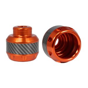 SLIDER PUNTA DECORATIVA DE ALUMINIO/ABS CARBON NARANJA UNIVERSAL / SLI-018NA