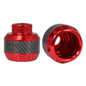 SLIDER PUNTA DECORATIVA DE ALUMINIO/ABS CARBON ROJO UNIVERSAL / SLI-018RO