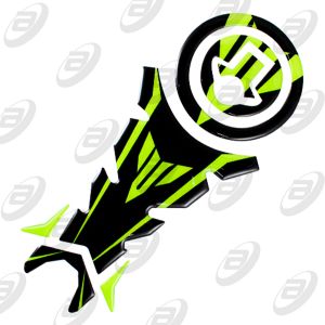 STICKER PROTECTOR DE GOMA LINE NEGRO / VERDE PARA TANQUE DE GASOLINA / STI-010