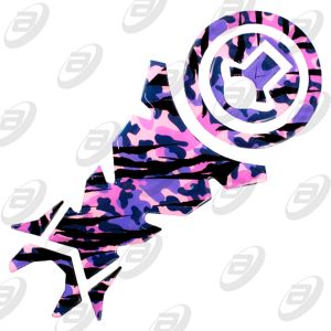 STICKER PROTECTOR DE GOMA CAMUFLAJE MORADO PARA TANQUE DE GASOLINA / STI-011