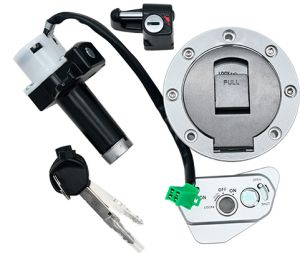 SWITCH INTERRUPTOR DE ENCENDIDO C/JUEGO DE LLAVES TAPON DE GASOLINA Y SEGURO DE ASIENTO 12 Vcc / SWI-120