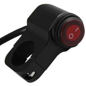 ESPECIAL  -  SWITCH INTERRUPTOR C/ ABRAZADERA UNIVERSAL C/LUZ 12 VCC / SWI-B001