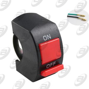 SWITCH BOTON INTERRUPTOR C/ ABRAZADERA NEGRO 12 Vcc / SWI-BOT-015