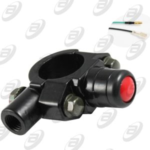 ESPECIAL  -  SWITCH BOTON INTERRUPTOR C/ ABRAZADERA NEGRO 12 Vcc / SWI-BOT-020