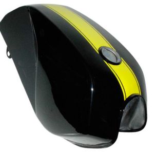 LOCURAS - TANQUE DE GASOLINA NEGRO-AMARILLO / TAG-025