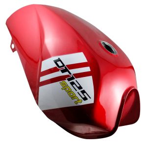 TANQUE DE GASOLINA ROJO / BLANCO BRILLANTE / TAG-044