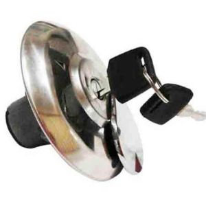 TAPON TANQUE DE GASOLINA CROMADO CON JUEGO DE LLAVES / TAP-002