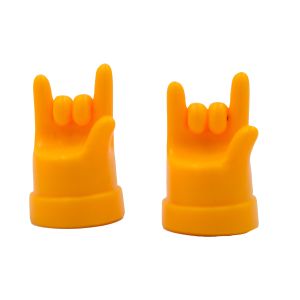 TAPON DE VALVULA DE AIRE COLOR AMARILLO MANO ROKERA / TPV-013