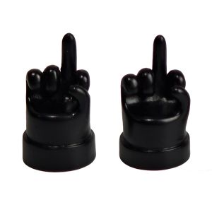 TAPON DE VALVULA DE AIRE COLOR NEGRO DEDO MEDIO / TPV-016