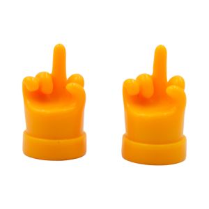 TAPON DE VALVULA DE AIRE COLOR AMARILLO DEDO MEDIO / TPV-017